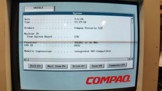 Compaq BIOS system info