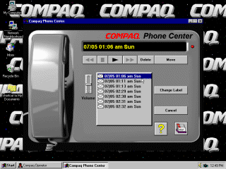 Compaq Operator visual voicemail