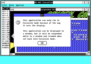 Windows/386 refusing to run Crystal Caves