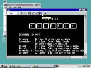 Windows 95 running Ability
