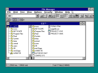 Windows NT 3.51 File Manager
