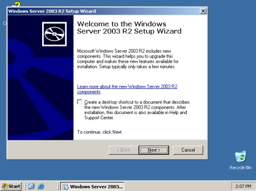 Windows Server 2003 Config Wizard