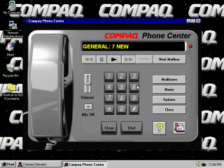 Compaq Operator phone interface