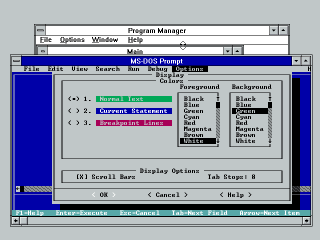 Windows 3.1 displaying incorrect DOS colors