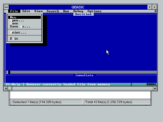 Windows 3.1 running QBasic with correct colors