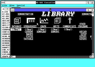 Windows/386 displaying a graphical DOS app