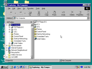 Windows 98 Explore View