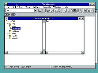 Windows NT 3.1 File Manager