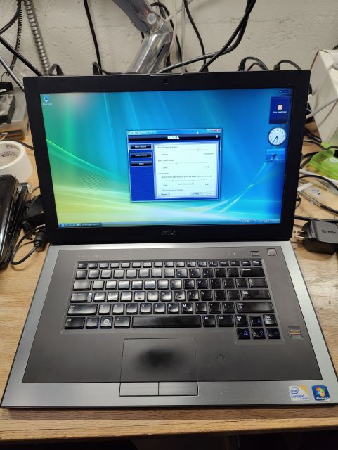 Dell Latitude Z600 laptop, sitting at the Windows Vista desktop